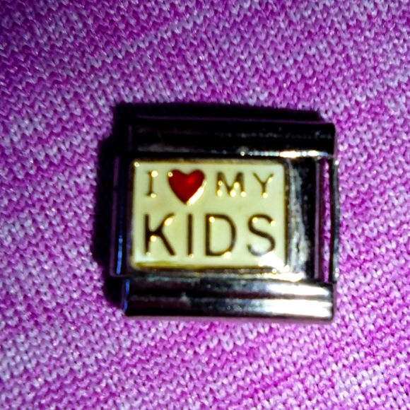 YaYa Jewelry - "I ♥️ MY KIDS" Italian Stainless Steel Charm Link